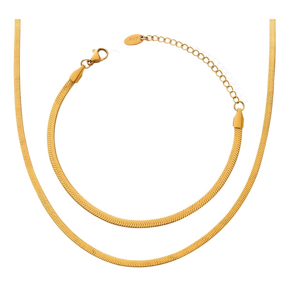 7-layer gold snake chain jewelry for office success
