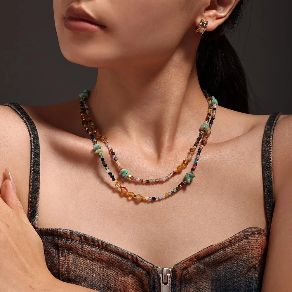 Cat's Eye Pendant Necklace - Titanium Chain