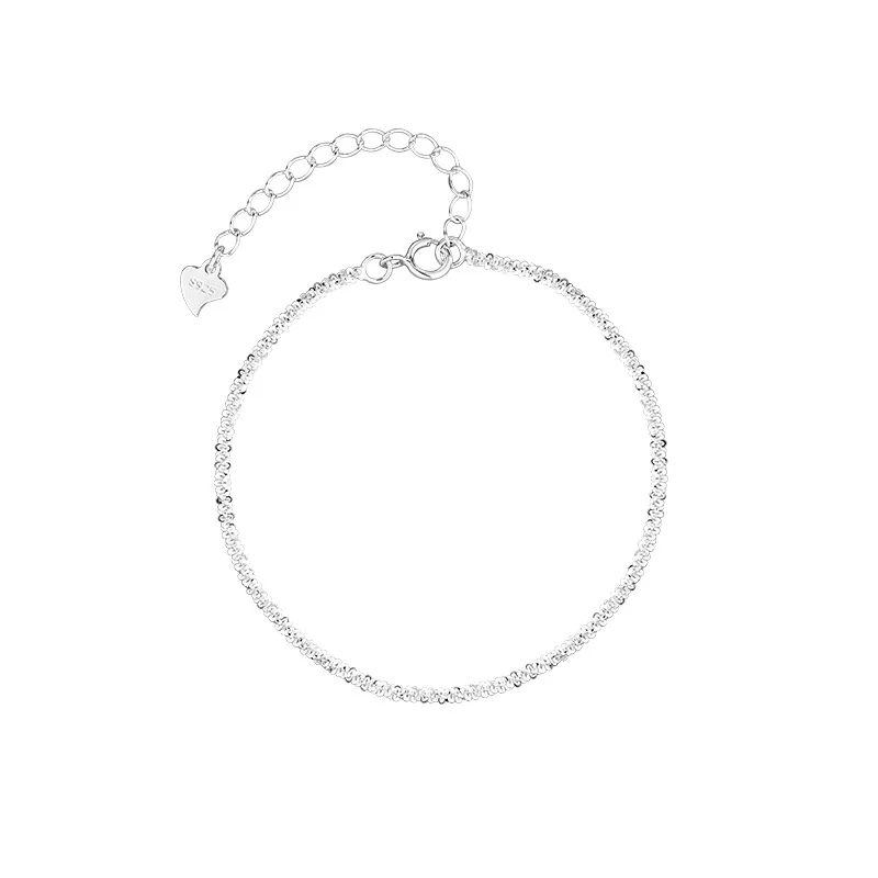 Geometric Line Bracelet - Minimalist Silver Plated Copper Bangle Women's Everyday Jewelry