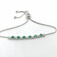 Egg Shape Bracelet: S925 Silver Feng Shui Jewelry with Lab Emerald for Wealth & Career - image 6