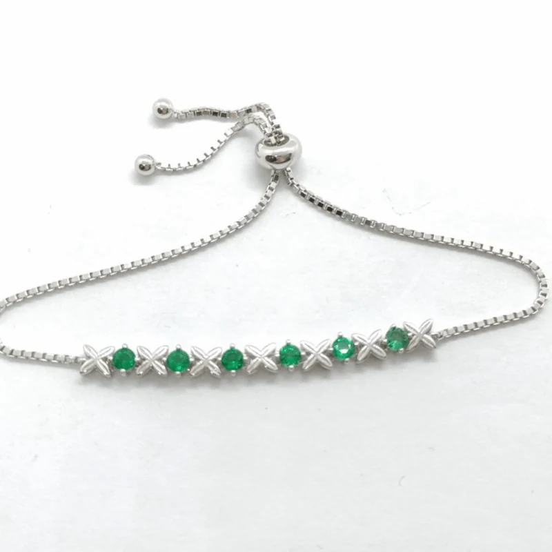 Egg Shape Bracelet: S925 Silver Feng Shui Jewelry with Lab Emerald for Wealth & Career - image 6