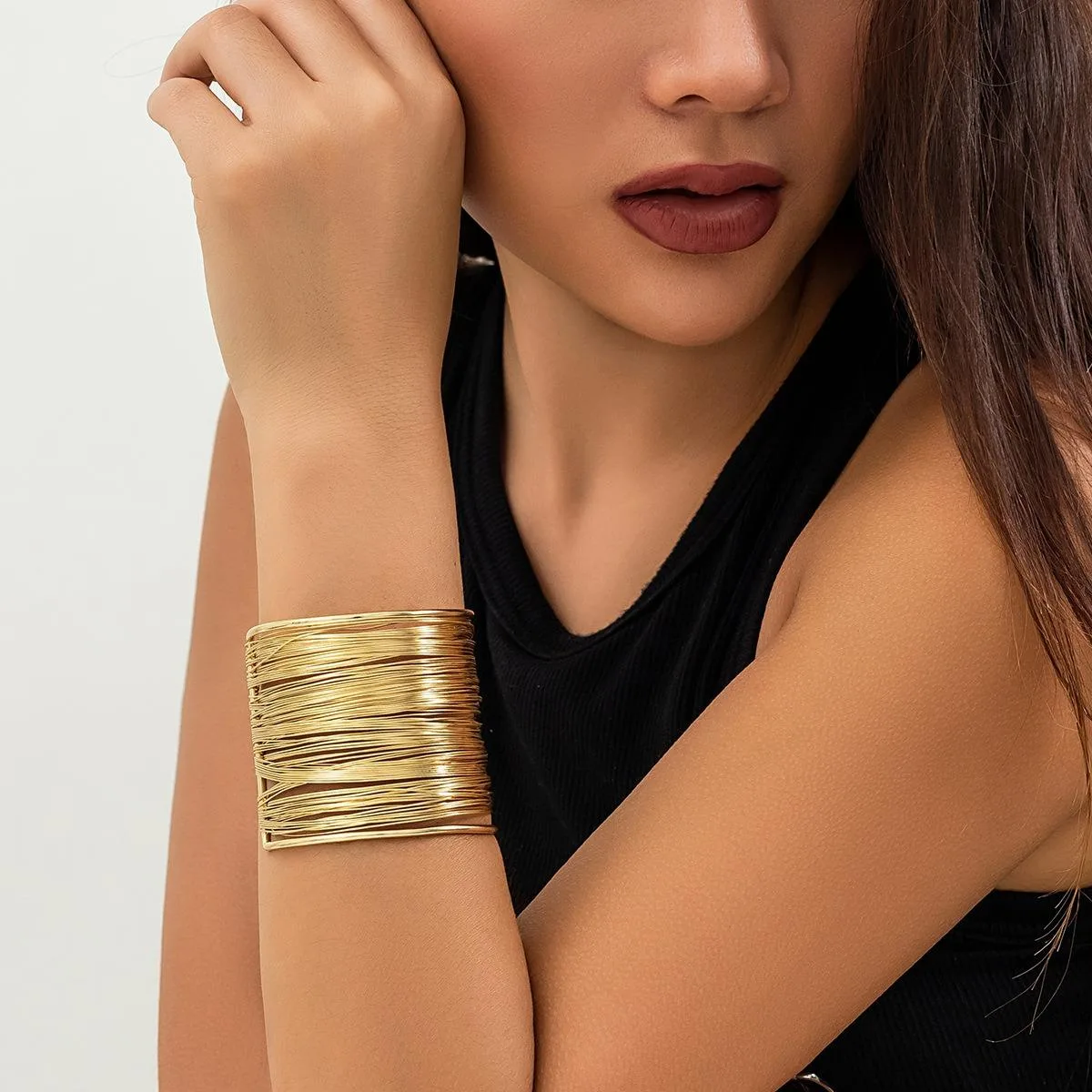 Titanium symbolic Bangle for statement style & durable finish