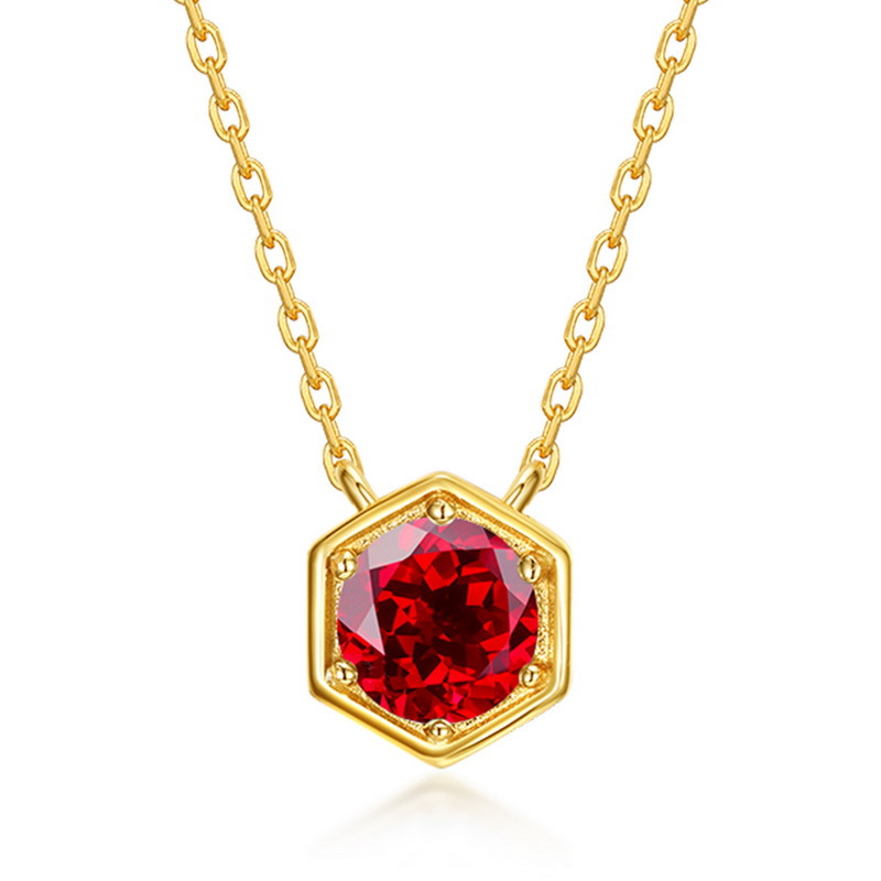Lab-Grown Ruby Passion Necklace Leadership Jewelry 925 Silver