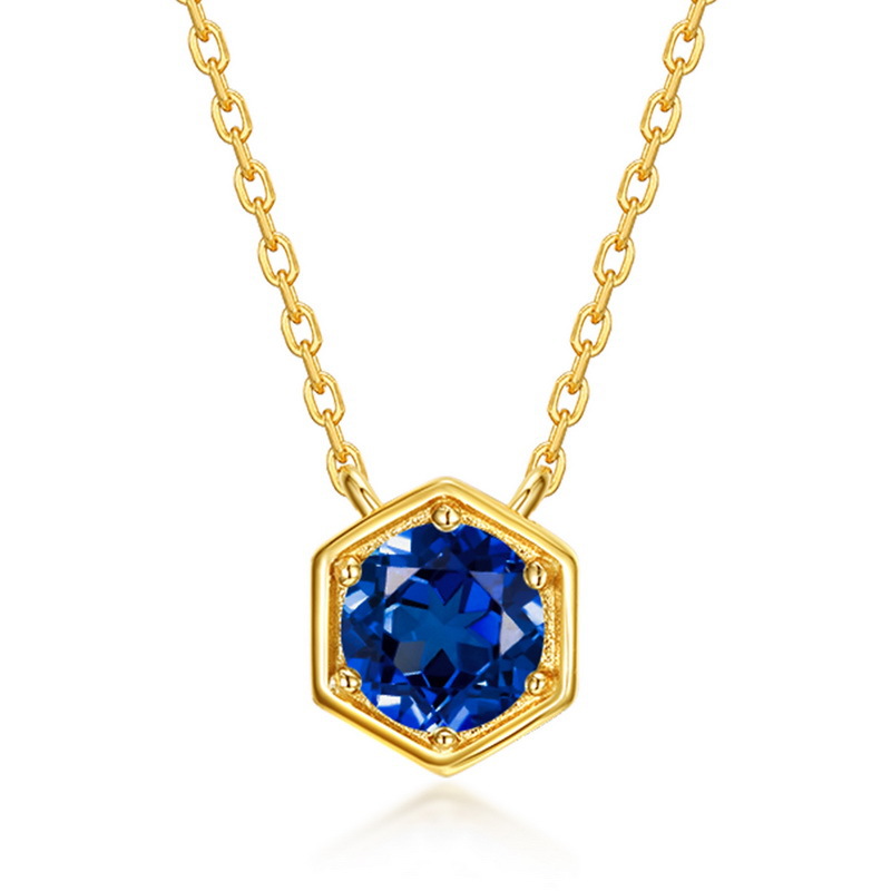Lab-Created Sapphire Integrity Necklace Corporate Jewelry 2025