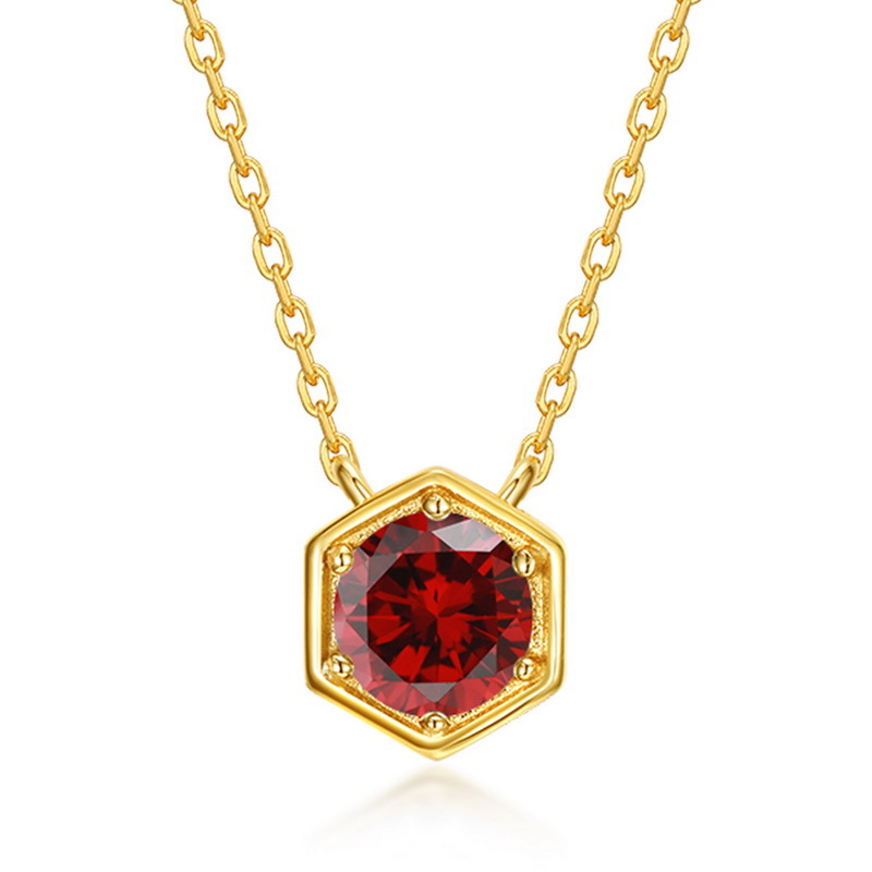 January Garnet Birthstone Necklace S925 Silver Feng Shui Jewelry 2025 Collection