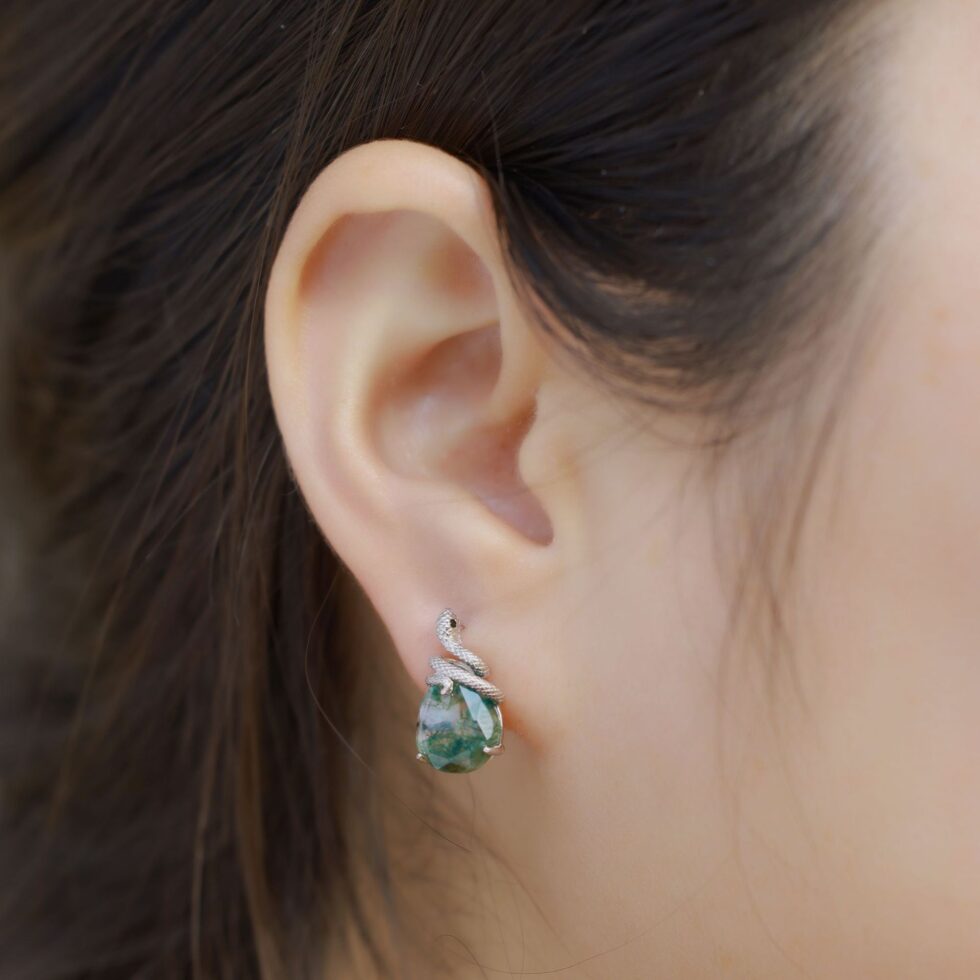 Feng Shui snake earrings