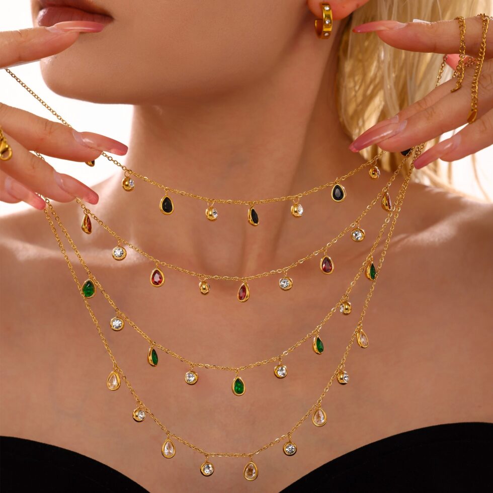 Green zircon wellness jewelry