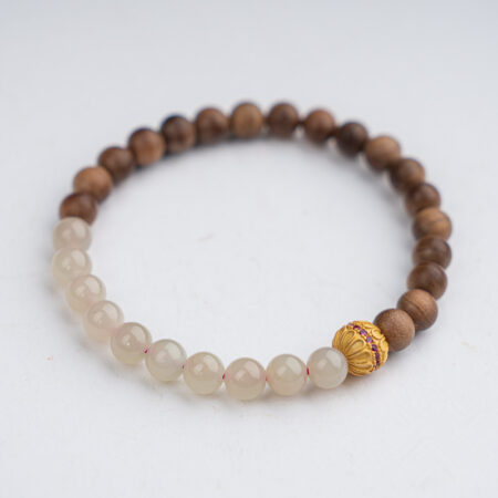 Yoga practice with bracelet