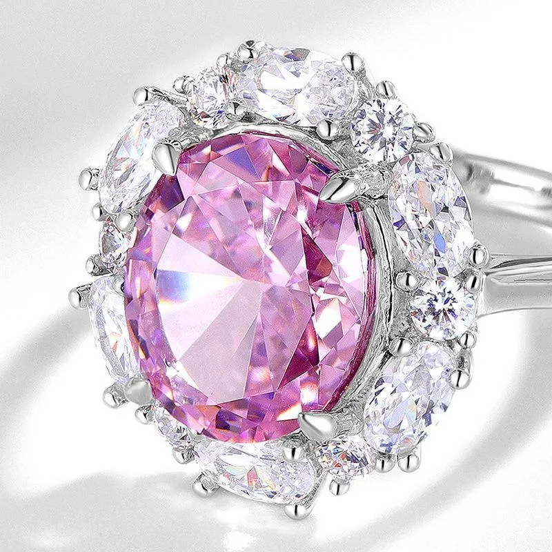Elegant Pave Ring with Cushion-Cut Citrine