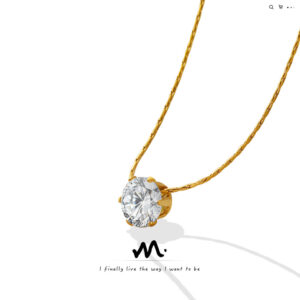 Romantic Cubic Zirconia Collarbone Necklace for Couples