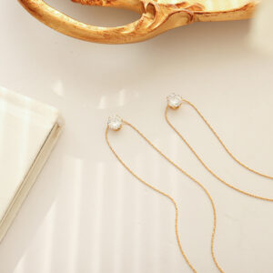 Romantic Cubic Zirconia Collarbone Necklace for Couples