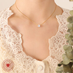 Romantic Cubic Zirconia Collarbone Necklace for Couples