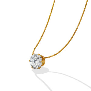 Romantic Cubic Zirconia Collarbone Necklace for Couples