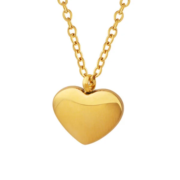 Heart-Shaped Lovers Necklace 2023 New Fashion 18K Gold Plated Titanium Steel Choker