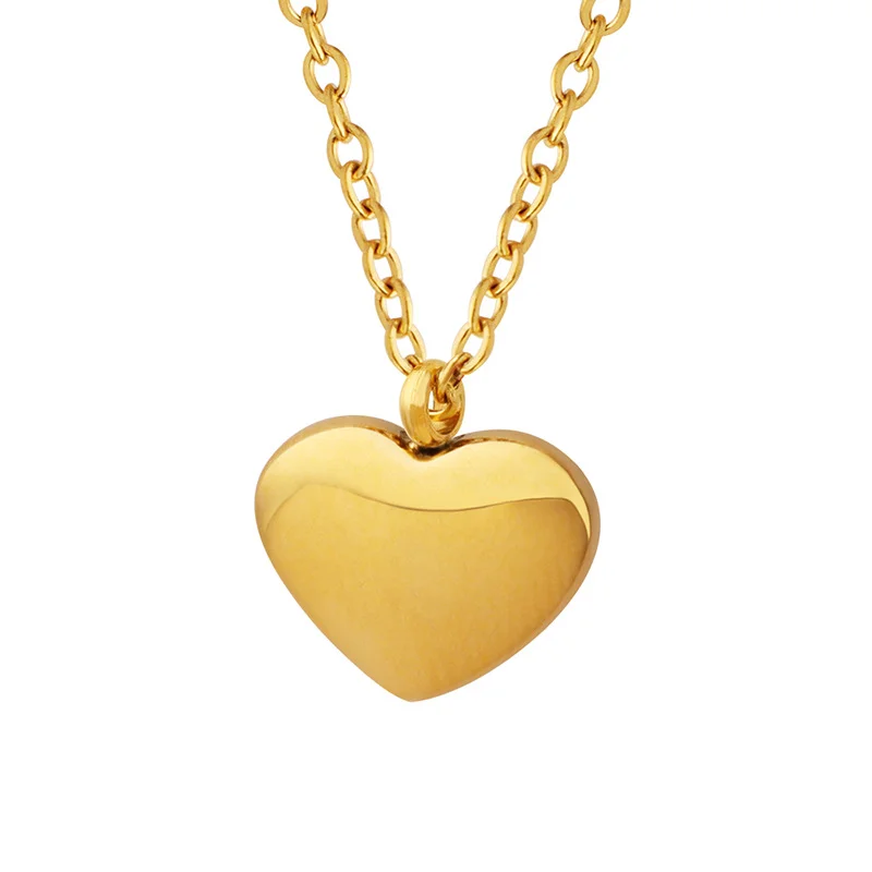Heart-Shaped Lovers Necklace 2023 18K Gold Plated Titanium Steel Choker