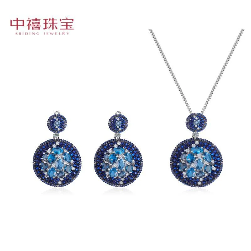 Vintage Elegance Natural Topaz S925 Sterling Silver Jewelry Set