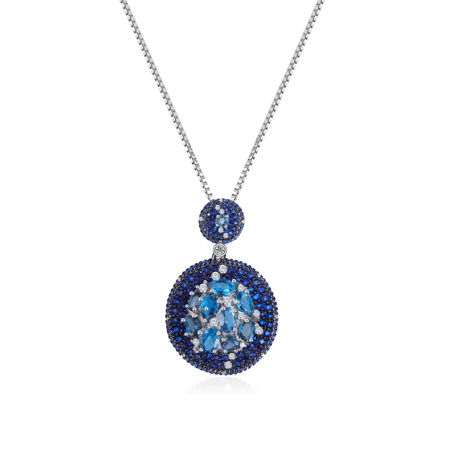 Vintage Elegance Natural Topaz S925 Sterling Silver Jewelry Set