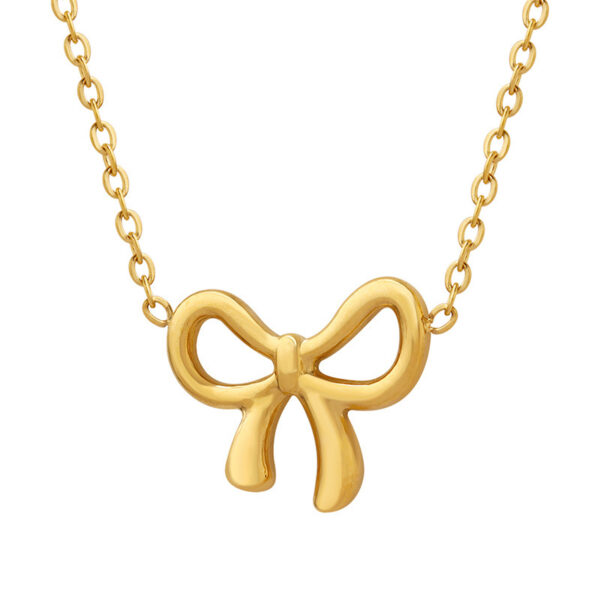 European & American Ins-style Cute Bow Pendant Necklace, Fashion Versatile Choker