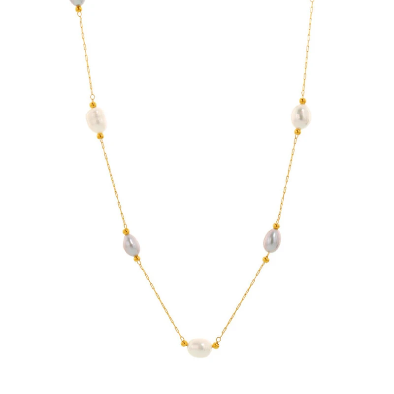 Freshwater Pearl Choker Necklace for Women, Elegant Princess Style