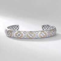 Italian Handmade Brushed S925 Silver Gold-Plated Vintage Pal