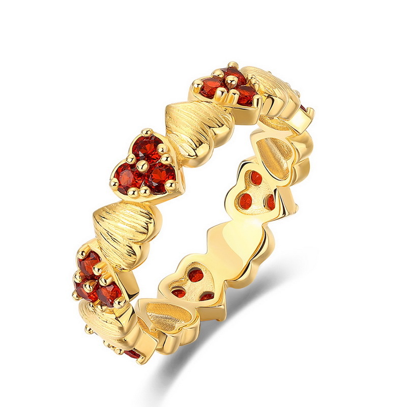 Spring Heart Ring | Brushed S925 Silver
