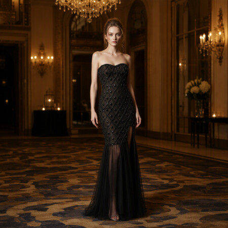 Rhinestone Maxi Evening 6