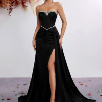 Black Off-shoulder Dress 10