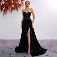 Black Off-shoulder Dress 4