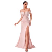 Red Lace Off-shoulder Mermaid 5