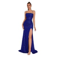 Khaki Sequin Slim Strapless Dress 5